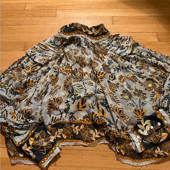 FARM Rio Women's Floral Tapestry Long sleeve Blouse - Picture 3 of 5